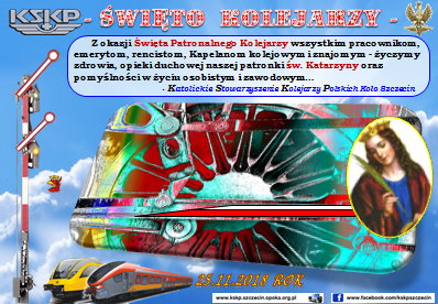 Życzenia na Święto Kolejarzy - Kliknij, aby powiększyć!!!