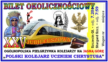 Bilet pielgrzymkowy, okolicznociowy z 2008 roku