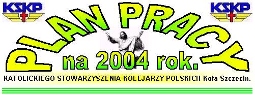 Plan pracy KSKP Koa Szczecin na 2003 rok.