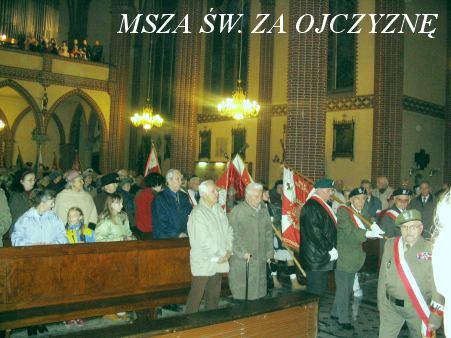 Zdjcia z uroczystej Mszy w. za Ojczyzn 19.X.2004 r.. - Aby oglda dalsze zdjcia, skorzystaj z klawiszy umieszczonych pod zdjciami.