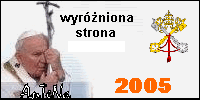 STRONA NAGRODZONA w Portalu Katolickim ANTENA za rok 2005.